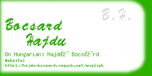 bocsard hajdu business card